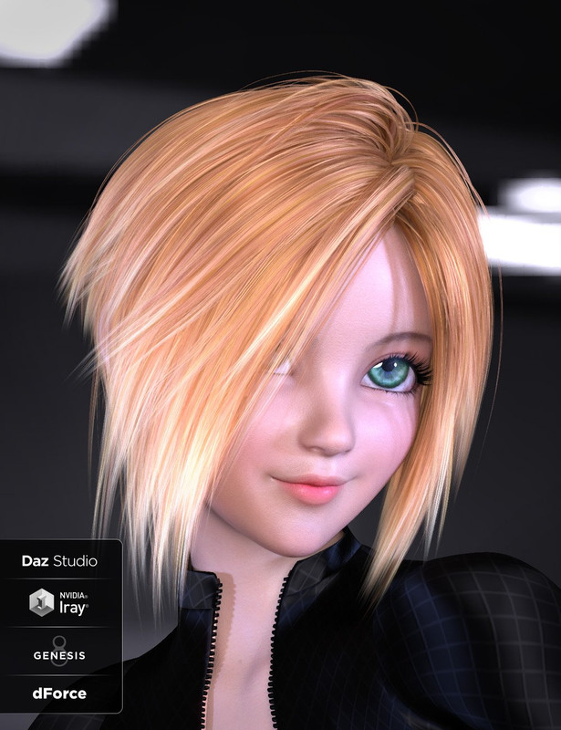Kenji Hair for Genesis 8 Kenji Hair for Genesis 8