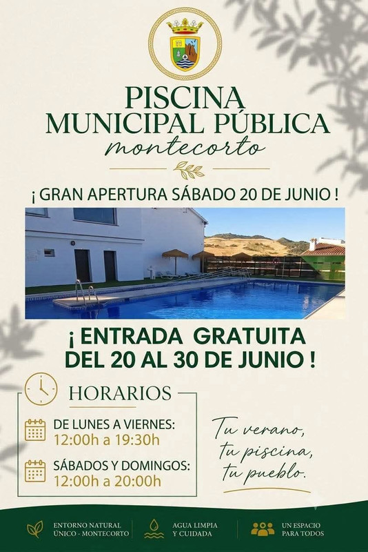Apertura de la Piscina Municipal de Montecorto