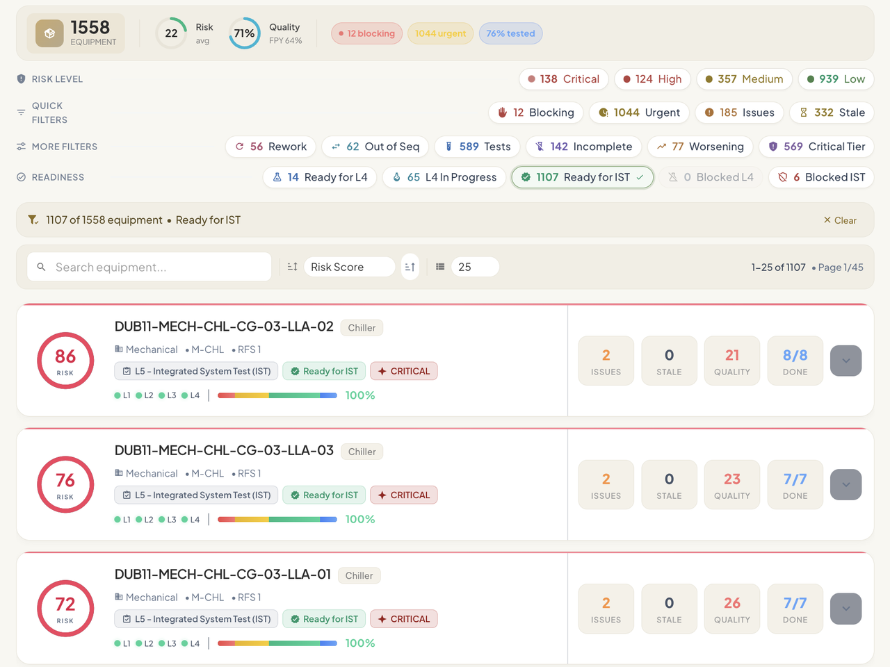 Risk Analytics Filters