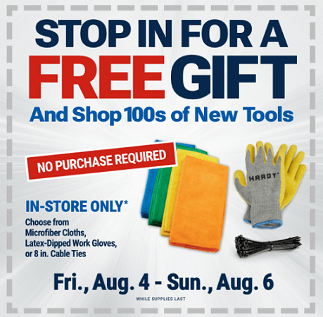 Get a Free Gift from Harbor Freight this Weekend with Coupon Get a Free Gift from Harbor Freight this Weekend with Coupon