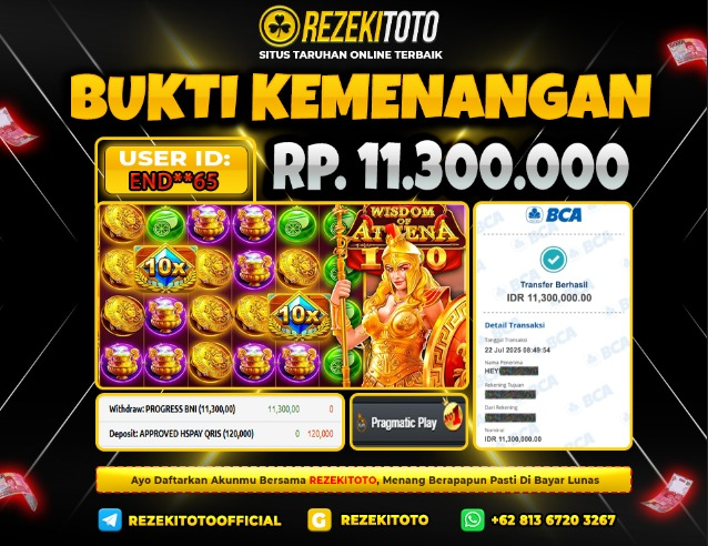 BUKTI KEMENANGAN 21 JULI 2025 WISDOM OF ATHENA 1000 11 JUTA  