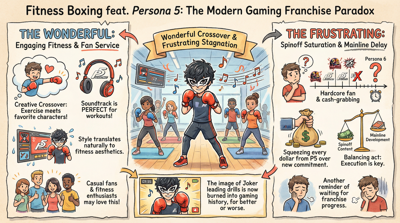 Persona 5 Fitness Boxing Game Just Got Teased - Yes, Really 1 Person boxing workout exercise fitness gym