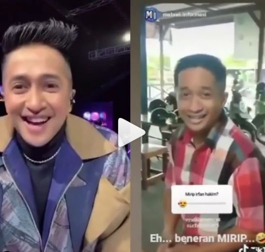Irfan Hakim dan pria yang mirip dengannya