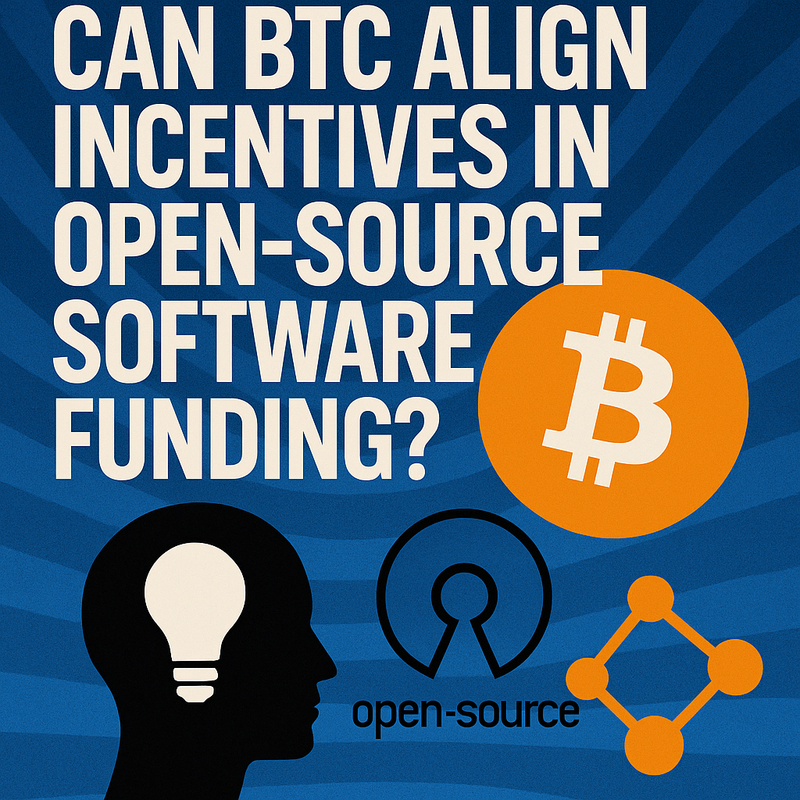 Can BTC align incentives in open-source software funding?
