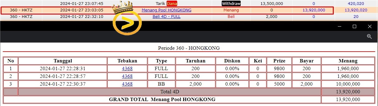 Bukti JP hari ini