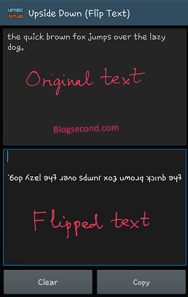 Menjadikan Tulisan Terbalik Melalui HP Android