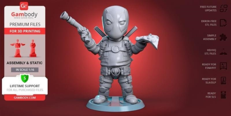 Gambody - Chubby Deadpool – 3D Print Model