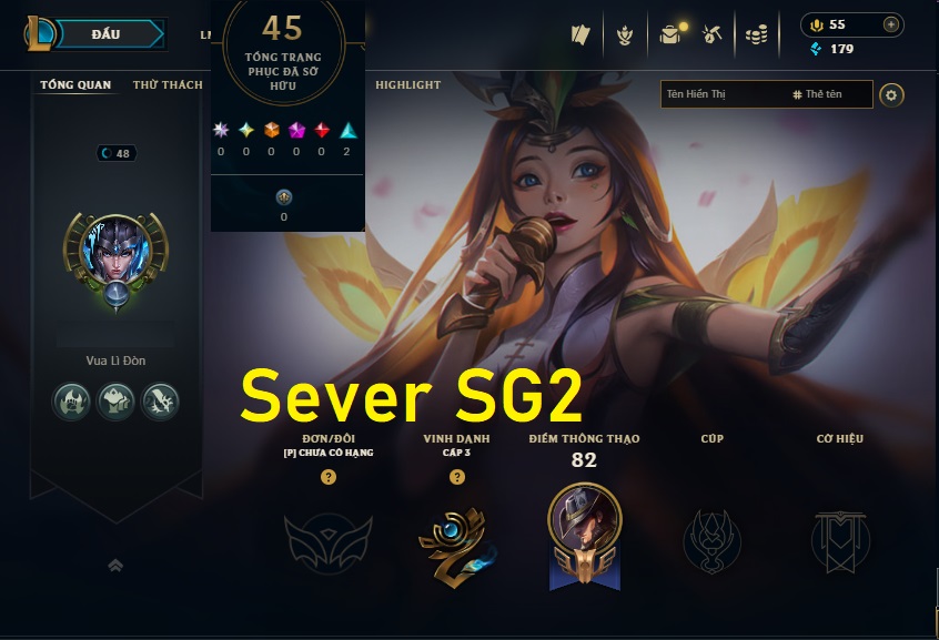 Acc RAC #Sever Singapore SG2 - Không Khung