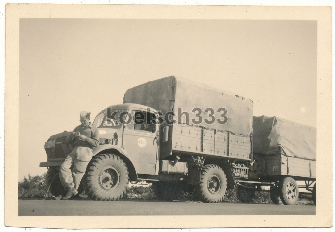 Foto Bedford OXD Beute LKW mit Anhänger Afrika K