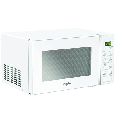 Microondas Whirlpool de 0.7 pies cúbicos en color blanco con panel digital