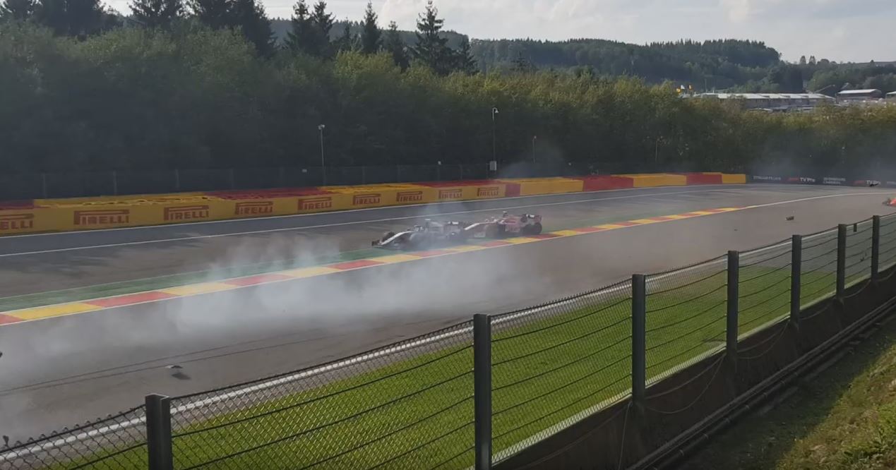8, hubert about to touch rear of boschung car