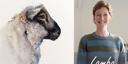 Sheep called Lambo. A Free-Flow Watercolour Master Class with Jane Davies