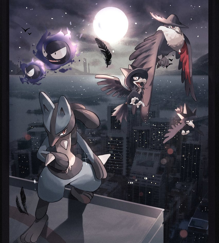 lucario-gastly-murkrow-and-honchkrow-pok