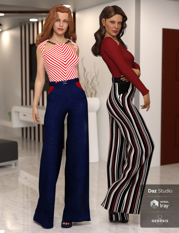 dForce Wide Leg Pants Outfit Textures