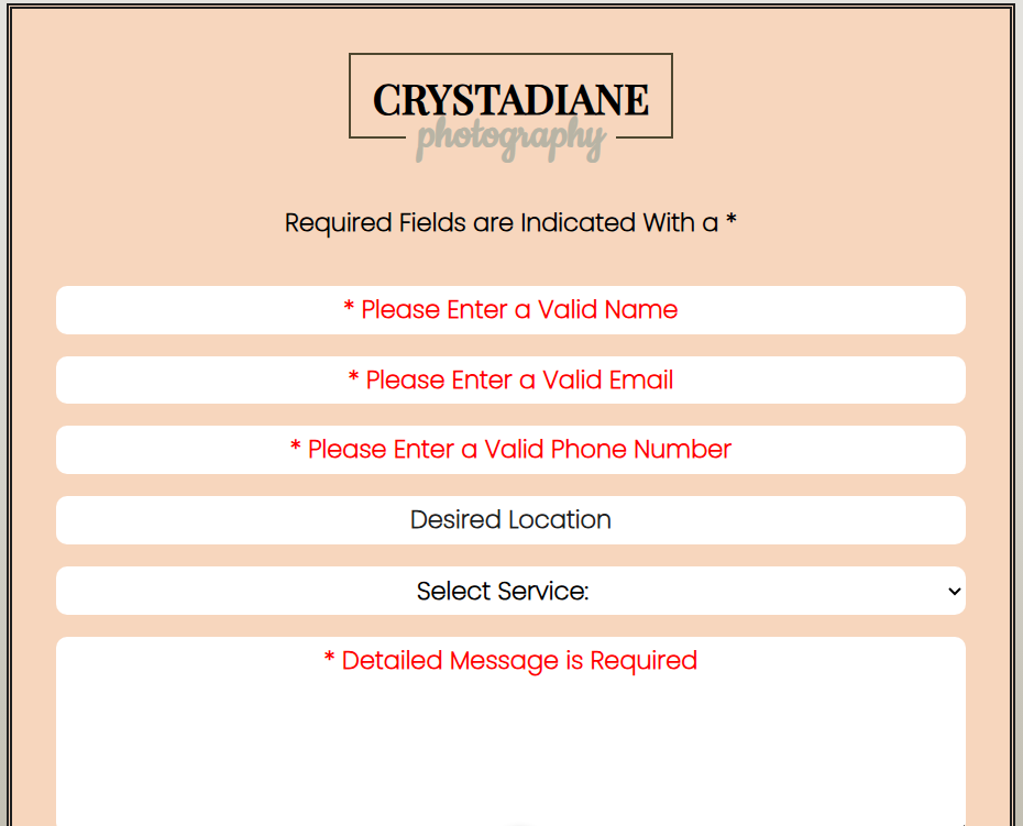 CDP Contact Form Errors