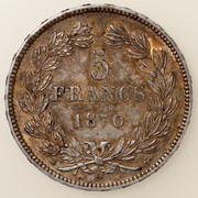 5 francos 1870 Gobierno de Defensa Nacional. Tipo Cérès (sin leyenda) PAS5168