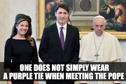 TrudeauPopePurpleTie