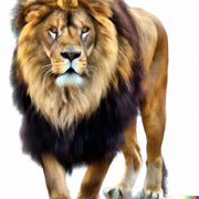 DALL-E-Very-photorealistic-lion-White-background