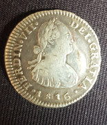 1 Real de 1816. Fernando VII (busto Carlos IV). Santiago. 20210620-061952