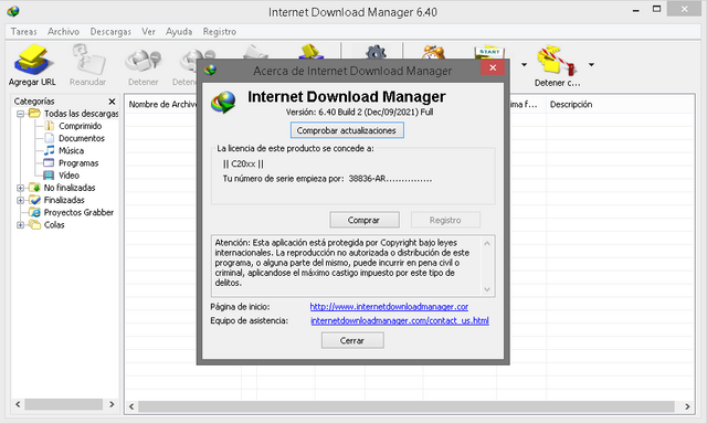 IDM - Internet Download Manager v 6.40 build 2 (Multi) (KF) - Descargas en general