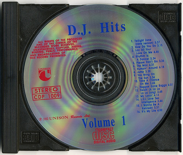 24/01/2023 -  Various ‎– DJ Hits Vol. 1 (CD, Compilation, Unofficial Release)(Unison ‎– CD 931-030)1992 R-3019729-1530441546-9683-jpeg