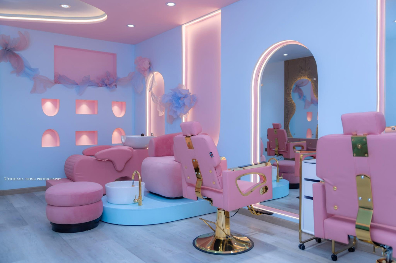 Rosy Salon Interior