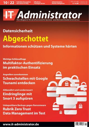 Cover: It-Administrator Magazin No 10 Oktober 2022