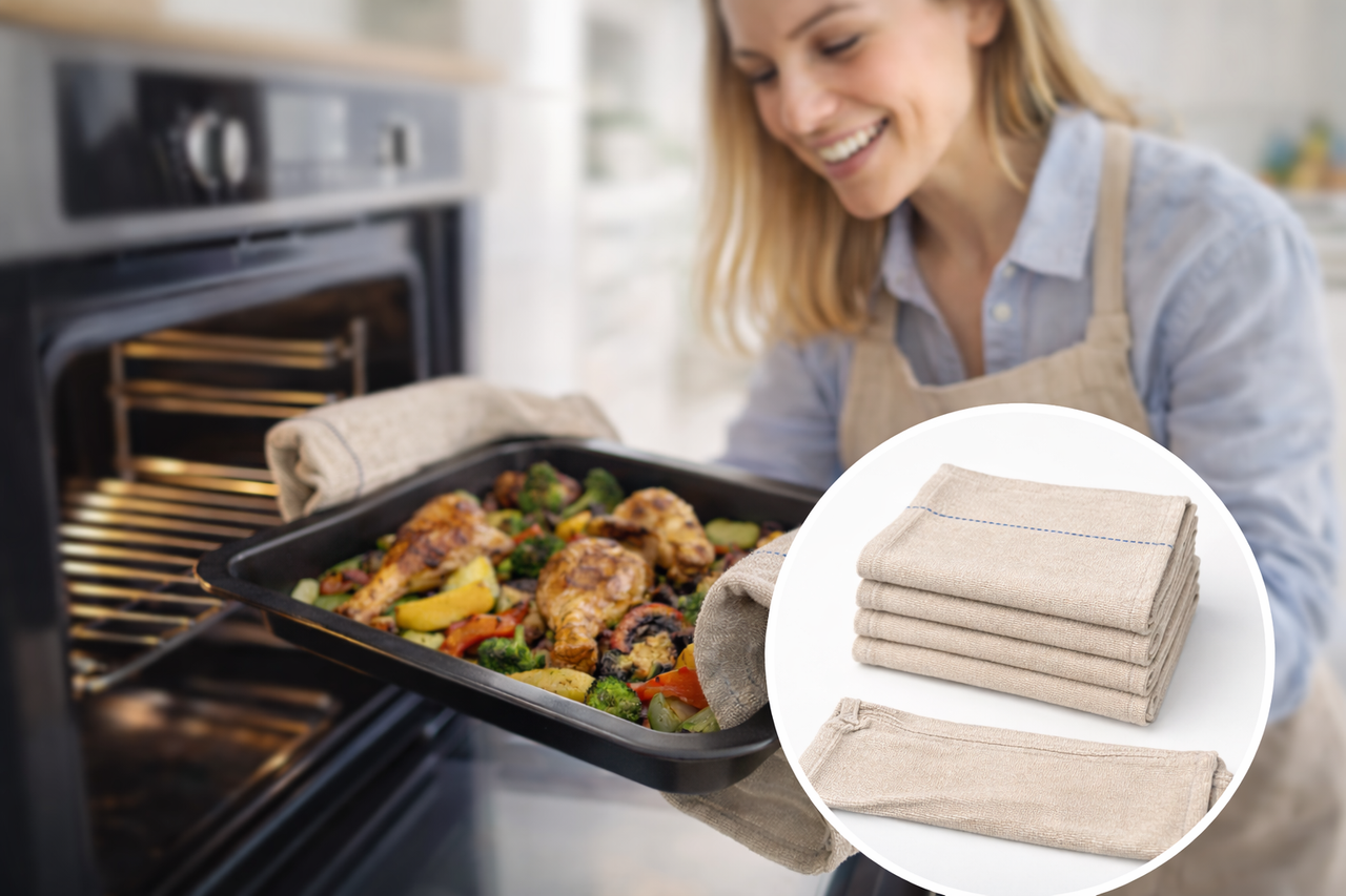 Oven Cloths In Use - Chef Kitchen