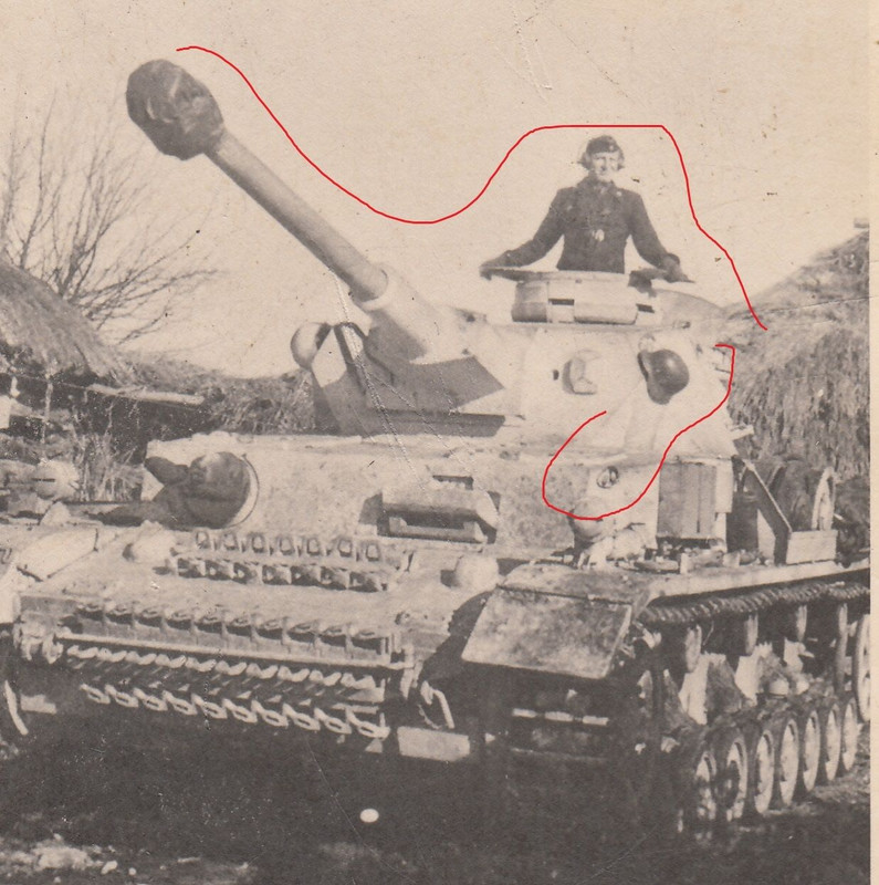 Foto Soldat Panzer Tank Langrohr Seitenschürze P