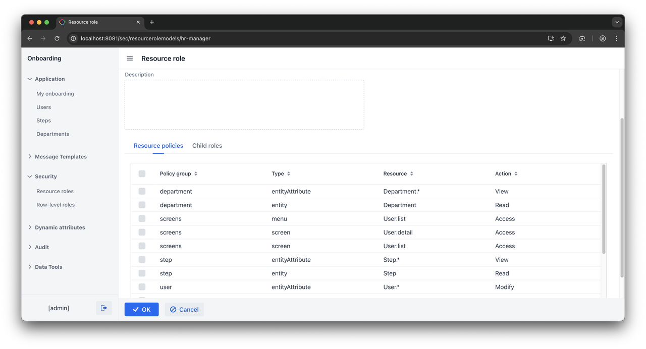Runtime Role Designer