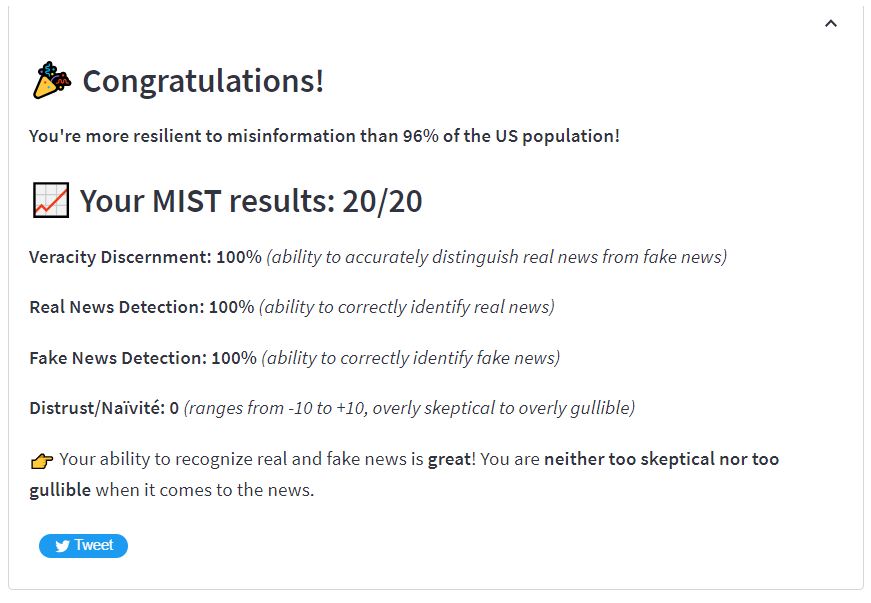 MIST results