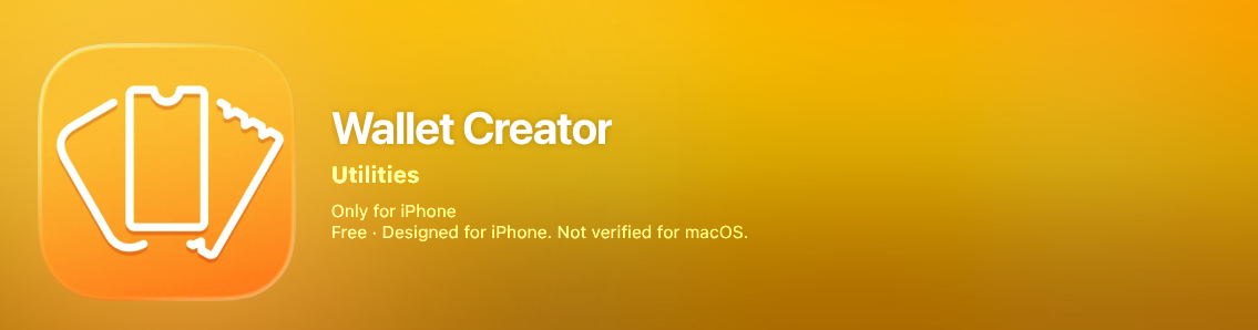 wallet creator, app store
