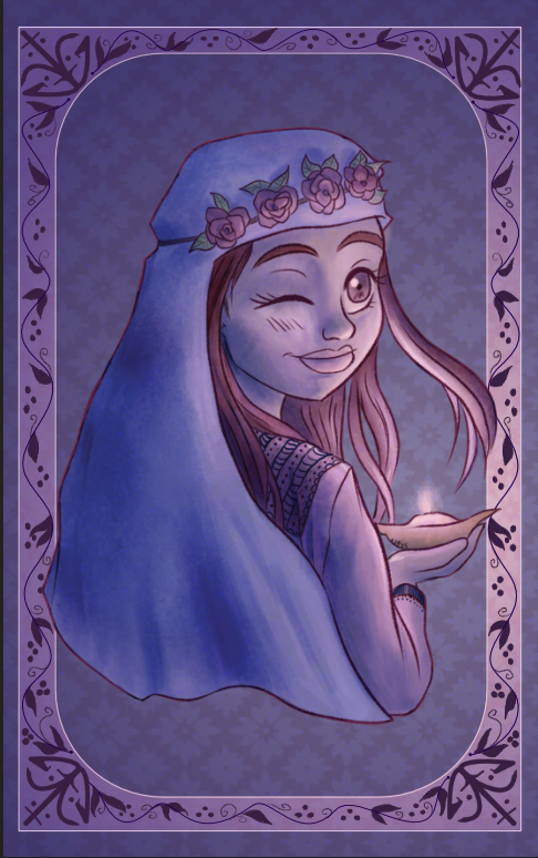 Megumi as a wise virgin from Matthew 25