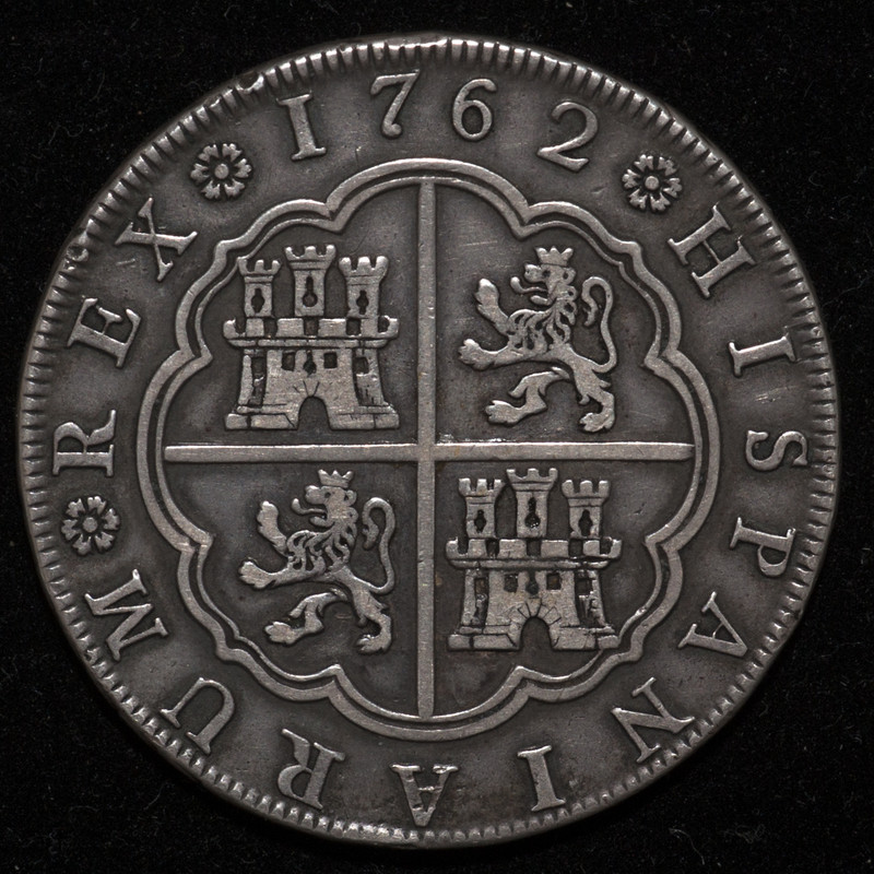 8 Reales de Carlos III. Madrid, 1762. PAS6939