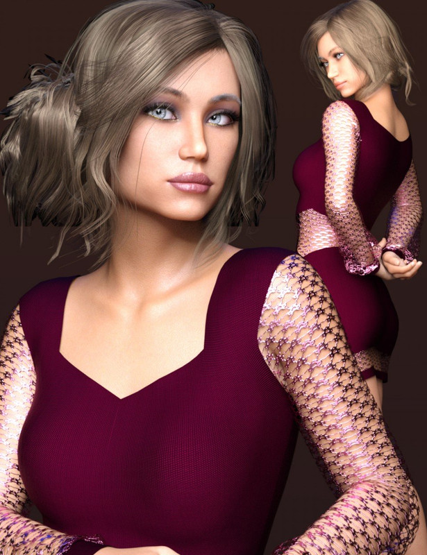 Emilya HD & Dress for Genesis 8 Female