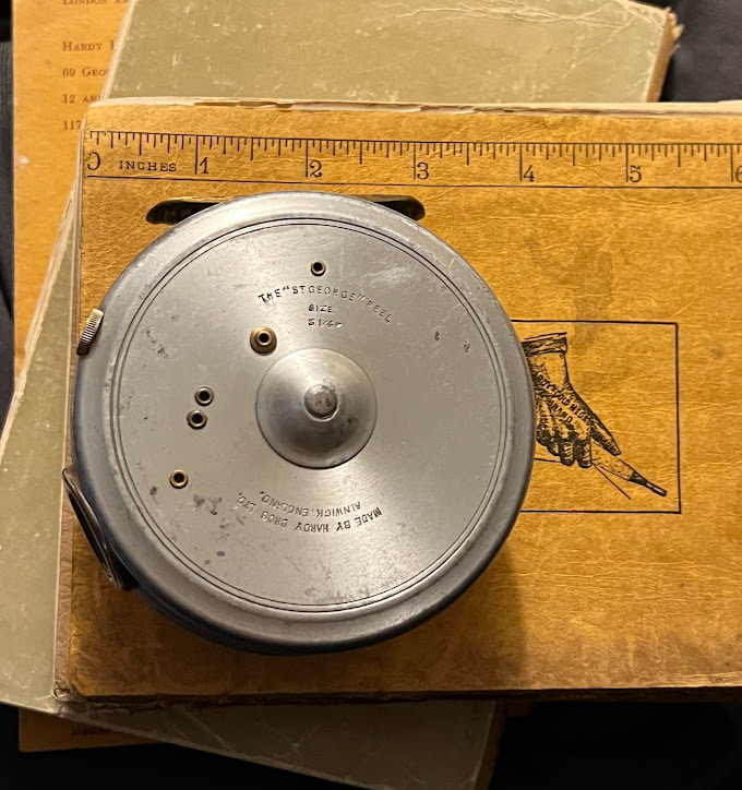 Vintage Hardy 3 3/8 Inch RHW Perfect Fly Reel with Agate Line Guide & Case