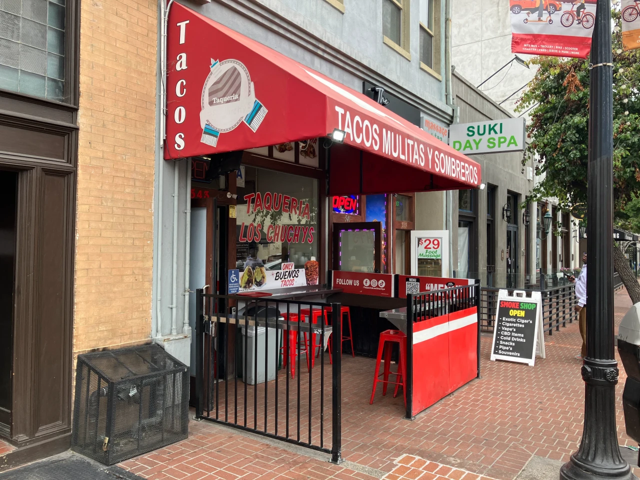 Taqueria Los Chuchys storefront in the Gaslamp Quarter
