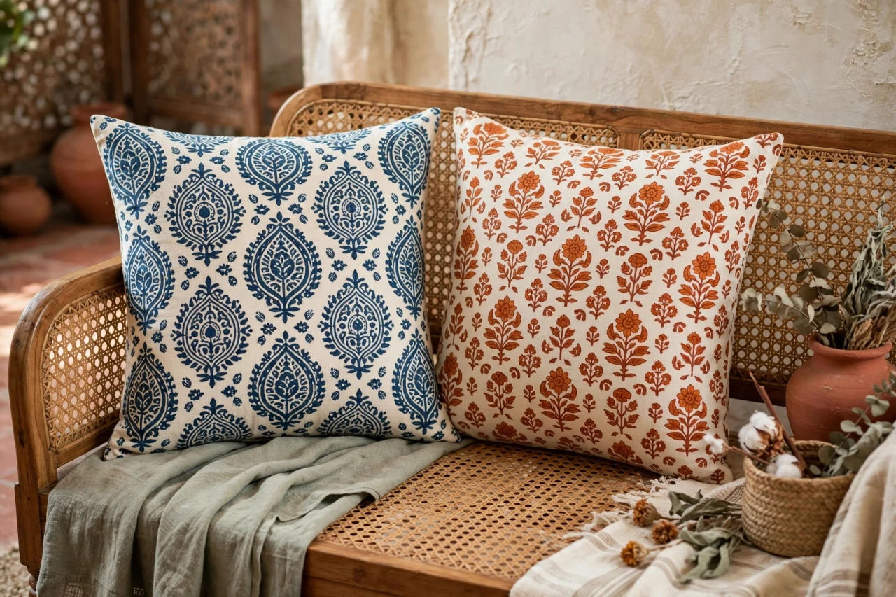 Block-Print Cushion Covers