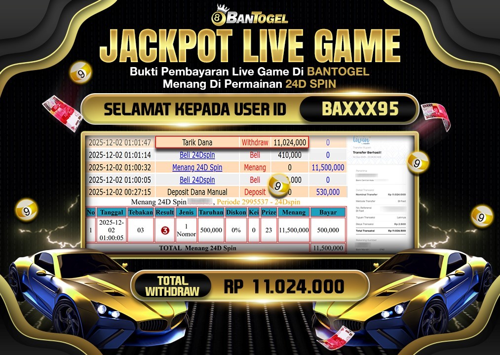 BUKTI JACKPOT LUNAS BANTOGEL