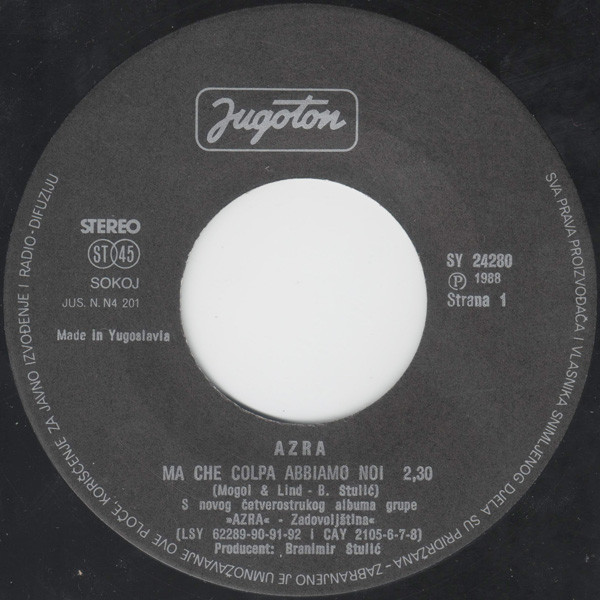 Azra-Ma Che Colpa Abbiamo Noi-side1