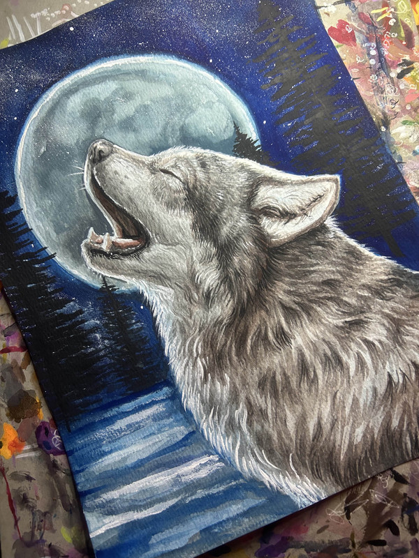 Wolf song in in Winters night