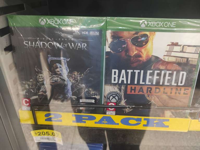 Walmart: Xbox One 2 Pack Videojuegos Shadow of War y Battlefield: Hardline 
