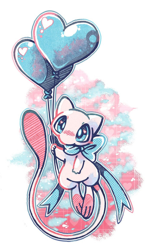 Mew-with-Heart-Balloons-mew-the-pokemon-
