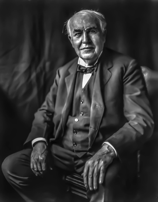 Fonógrafo de Thomas Edison com cilindro