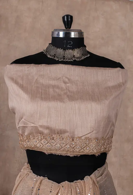 SHIMMER SAREE WITH MIRROR WORK AND CHEMICAL LACE AND DIMOND HAND WORK_COLOR7(R104)