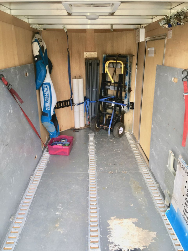 Interior of trailer empty