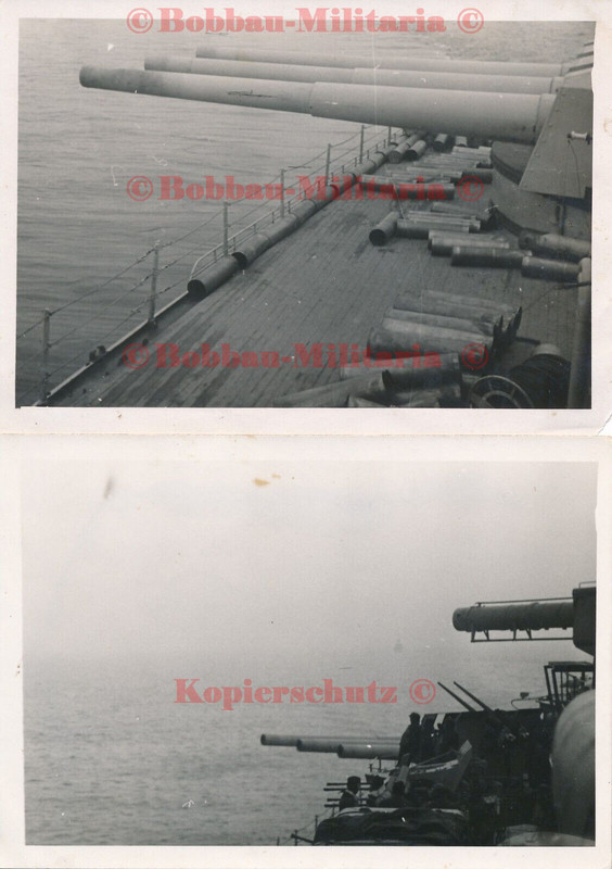 V639 Fotos Kriegsmarine Panzerschiff Admiral Scheer auf See Geschützturm TOP