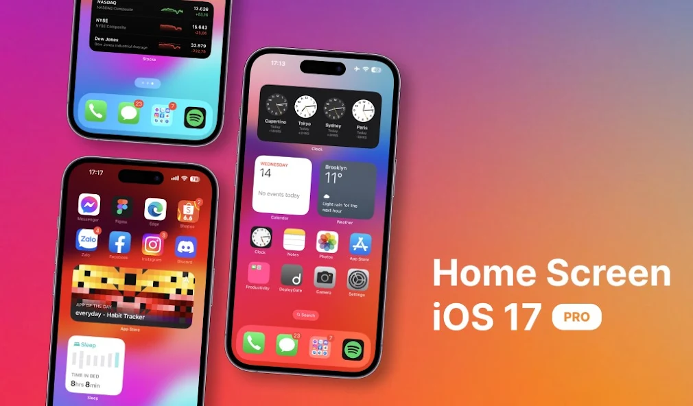 launcher ios 17 pro mod apk