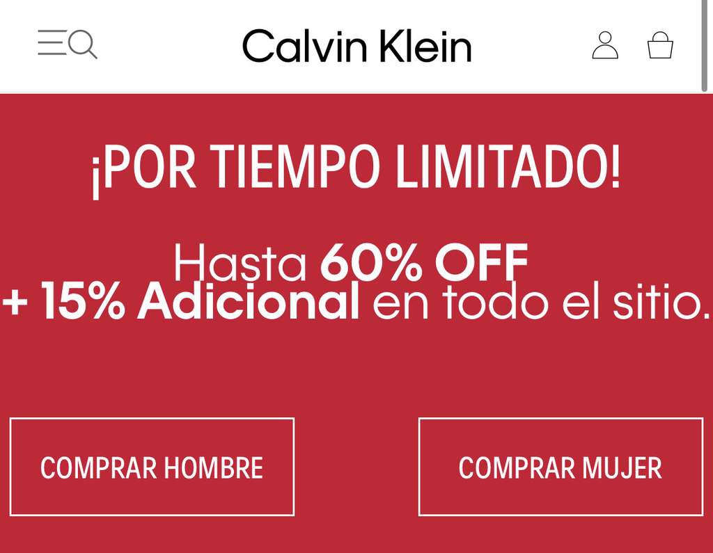 Calvin Klein: Tus favoritos de UNDERWEAR con hasta 60% +15% adicional 
