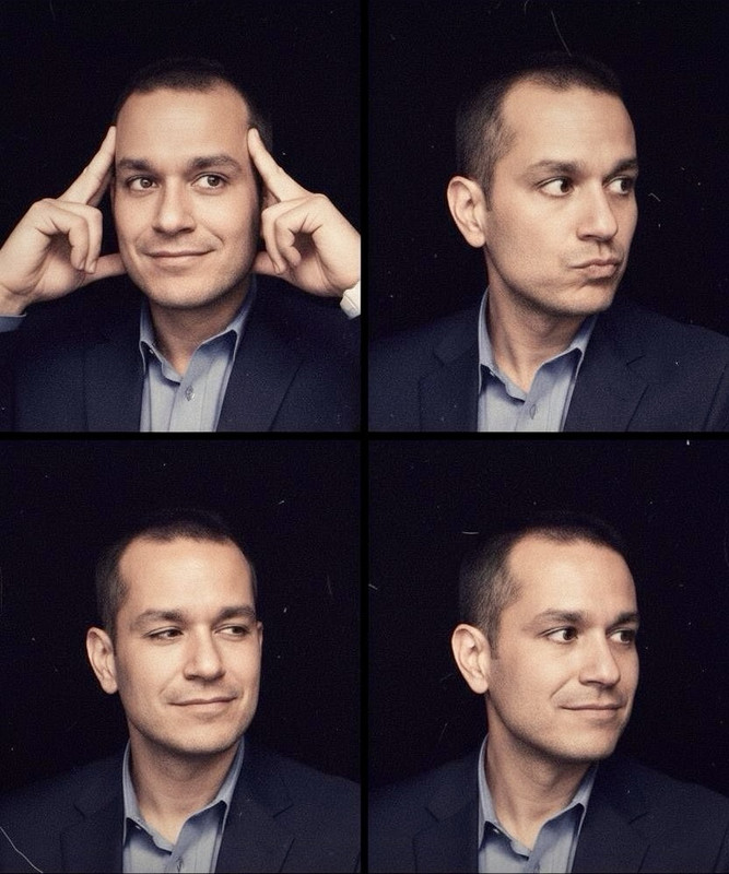 Moses Oliva portrait collage